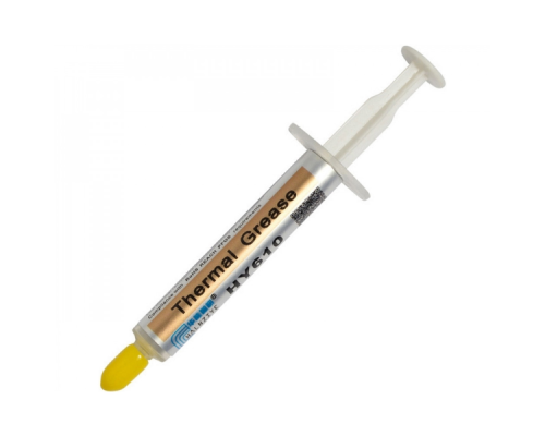 Паста термопровідна HY-610 2g, шприц, Gold,> 3,05W / m-K, <0.073 ° C-in² / W, -30 ° ≈280 °, В'язкість -1K cPs, OEM Q40 Паста термопровідна HY-610 2g, шприц, Gold,> 3,05W / m-K, <0.073 ° C-in² / W, -30 ° ≈280 °, В'язкість -1K cPs, OEM Q40