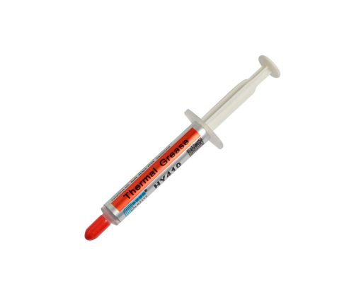 Паста термопровідна HY-410 5g, шприц, White, >1,42W/m-K, <0.262°C-in²/W, -30°≈280°, В'язкість -1K cPs, OEM Q10