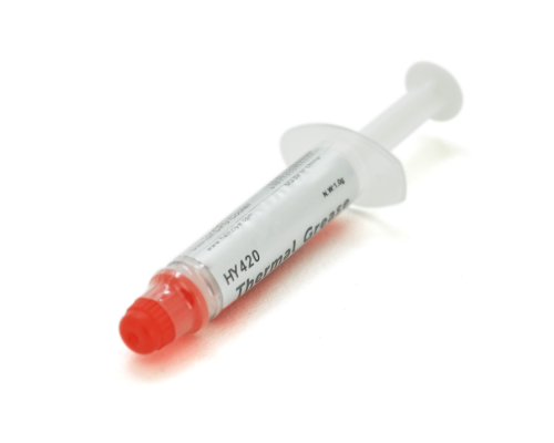 Паста термопровідна HY-420 1g, шприц, White,> 1,36W / m-K, <0.229 ° C-in² / W, -30 ° ≈300 °, В'язкість -1K cPs, OEM Q50