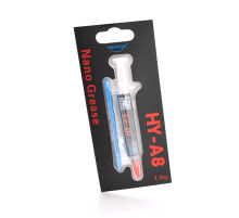 Професійна термопровідна паста HY-A8 1.5g, шприц, Grey, >5.8W/m-K, 90000 МПа. З, <0.201°C-in²/W, -30°≈280°, 73CPS, Blister Q40 Професійна термопровідна паста HY-A8 1.5g, шприц, Grey, >5.8W/m-K, 90000 МПа. З, <0.201°C-in²/W, -30°≈280°, 73CPS, Blister Q40