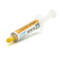 Паста термопровідна HY-610 5g, шприц, Gold,> 3,05W / m-K, <0.073 ° C-in² / W, -30 ° ≈280 °, В'язкість -1K cPs, OEM Q20