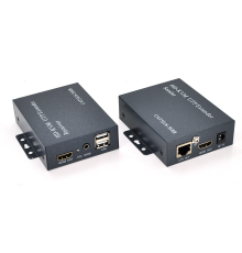 Одноканальний активний подовжувач HDMI сигналу UTP кабелю. Дальність передачі: до 120 метрів, cat5e/cat6e 1080P/3D. Управління через USB