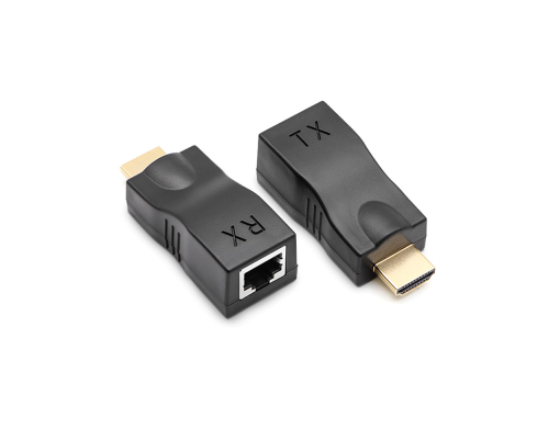 Одноканальний пасивний подовжувач HDMI сигналу по UTP кабелю по одній витій парі. Дальність передачі: до 30метров, 720P-cat5e, 1080Р- cat6e, Black Одноканальний пасивний подовжувач HDMI сигналу по UTP кабелю по одній витій парі. Дальність передачі: до 30метров, 720P-cat5e, 1080Р- cat6e, Black