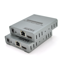 Одноканальний активний подовжувач HDMI сигналу по UTP кабелю з ик управлінням до 120 метрів, cat5e/cat6e 4K/1080P з блоком живлення.