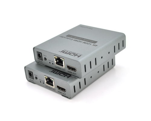 Одноканальний активний подовжувач HDMI сигналу по UTP кабелю з ик управлінням до 120 метрів, cat5e/cat6e 4K/1080P з блоком живлення.