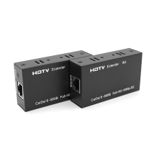 Одноканальний активний подовжувач HDMI сигналу кабелем UTP. Дальність передачі: до 60метрів, cat5e/cat6e 1080P/3D, Black