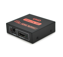 Активний HDMI сплитер 1 => 2 порту, 4K, 1080р, 1,4 версія, DC5V / 2A Q50, Box