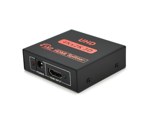 Активний HDMI сплитер 1 => 2 порту, 4K, 1080р, 1,4 версія, DC5V / 2A Q50, Box