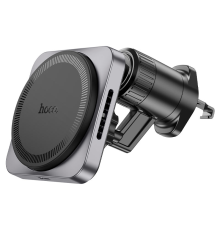 Автотримач HOCO HW15+ Wireless Charging 15W, кріплення на решітку, магніт, Black, Box