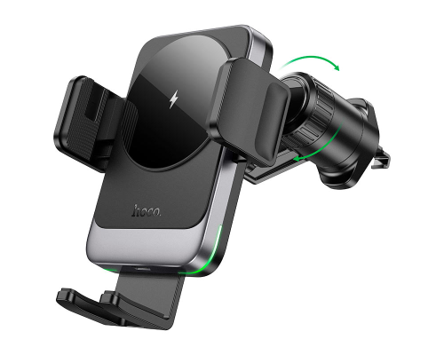 Автоутримувач HOCO HW13+ Wireless Charging 15W, кріплення на решітку, затискач 50-90мм, Black, Box Автоутримувач HOCO HW13+ Wireless Charging 15W, кріплення на решітку, затискач 50-90мм, Black, Box