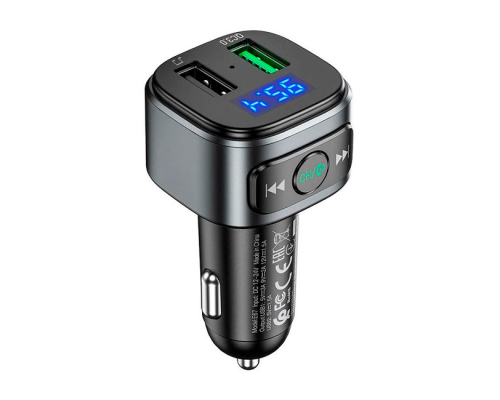 FM-модулятор HOCO E67, Black, Box FM-модулятор HOCO E67, Black, Box