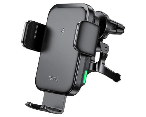Автоутримувач HOCO HW10+ Wireless Charging 15W, кріплення на решітку, затискач 50-90мм, Black, Box Автоутримувач HOCO HW10+ Wireless Charging 15W, кріплення на решітку, затискач 50-90мм, Black, Box