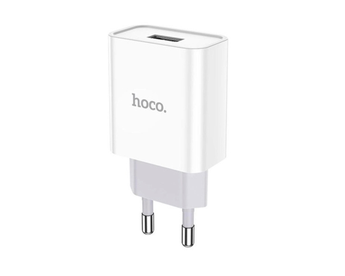 СЗУ 110-240V HOCO C72A 1xUSB, 2.1A, White, Blister