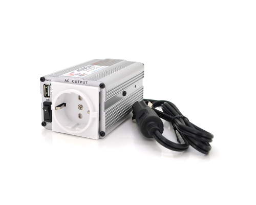 Інвертор напруги MSI-15012 ((150W)), 12/220V, approximated, 1Shuko, USB, клеми + затискачі, Box, Q24 Інвертор напруги MSI-15012 ((150W)), 12/220V, approximated, 1Shuko, USB, клеми + затискачі, Box, Q24