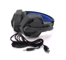 Ігрові навушники з мікрофоном iKAKU KSC-713 ZHANHUN, Black-Blue, Box