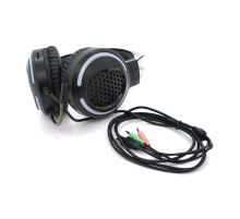 Ігрові навушники з мікрофоном iKAKU KSC-454 YOUMING, Black, jack3.5+2xUSB, підсвічування, Box, (230*187*105) 0,364кг