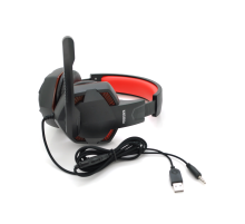 Ігрові навушники з мікрофоном iKAKU KSC-713 ZHANHUN, Black-Red, Box