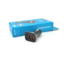АЗП 12-24V iKAKU KSC-527 KAIFENG, 2xUSB, Output: USB1 / 2: DC5V / 2.8A, Black, Blister-box