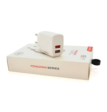 СЗУ AC100-240V iKAKU KSC-179 FENGXING, 2xUSB, 2.4A, White, Box