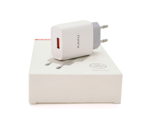 СЗУ AC100-240V iKAKU KSC-215 NATU, 1xUSB, 2.1A, White, Box