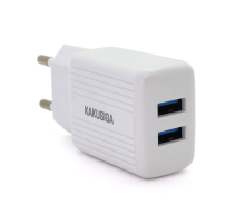 СЗУ AC100-240V iKAKU KSC-368 DILANG, 2xUSB, Output: DC5V/2.4A (12W), White, Blister-box СЗУ AC100-240V iKAKU KSC-368 DILANG, 2xUSB, Output: DC5V/2.4A (12W), White, Blister-box