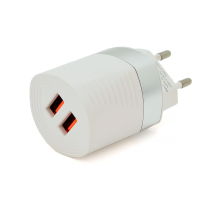 СЗУ AC100-240V iKAKU KSC-181 JUNENG, 2xUSB, 2.4A, White, Box