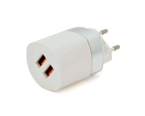 СЗУ AC100-240V iKAKU KSC-181 JUNENG, 2xUSB, 2.4A, White, Box