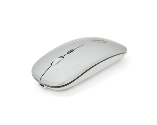 Миша бездротова E-1300 Luminous, 4 кнопки, 800/1200/1600 DPI, 2.4Ghz 10м, Windows xp/Vista/Win7/8/10 Mac OS X, Rechargable, Silver, BOX, Q60