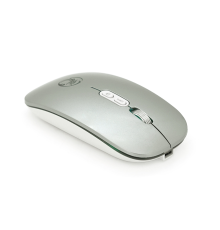 Миша бездротова iMICE E-1400, 5 кнопок, 800/1200/1600 DPI, 2.4Ghz 10м, Windows XP/Vista/Win7/8/10 Mac OS X, Rechargable, Silver, BOX, Q100