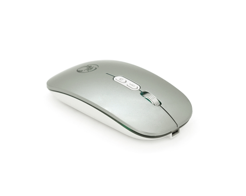 Миша бездротова iMICE E-1400, 5 кнопок, 800/1200/1600 DPI, 2.4Ghz 10м, Windows XP/Vista/Win7/8/10 Mac OS X, Rechargable, Silver, BOX, Q100