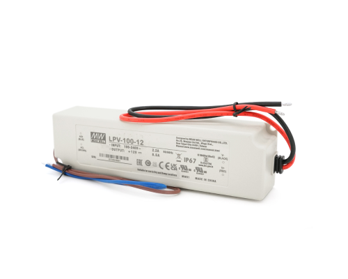 Імпульсний блок живлення герметичний Mean Well LPV-100-12 12В 12.5А (100Вт) IP67