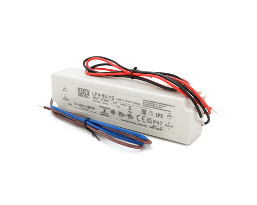 Імпульсний блок живлення герметичний Mean Well LPV-60-12 12В 5А (60Вт) IP67