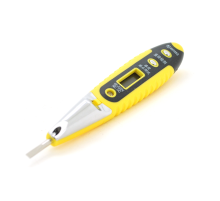 Індикатор-викрутка LD-805 для тестування напруги 12-220V, цифрова індикація, чорно-жовта ручка