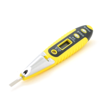 Індикатор-викрутка LD-805 для тестування напруги 12-220V, цифрова індикація, чорно-жовта ручка