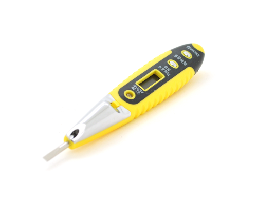 Індикатор-викрутка LD-805 для тестування напруги 12-220V, цифрова індикація, чорно-жовта ручка