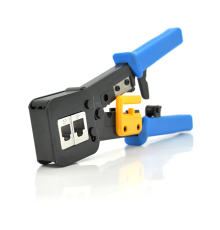 Інструмент HY-376Z з храповиком для обтискача RJ-45 (8P8C) та RJ-12/11 (6P6C), 6P / 8P + обрізка наскрізних конекторів