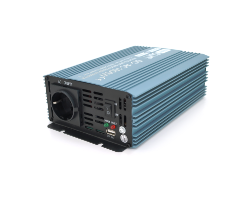 Інвертор напруги Mexxsun MXS-1000, 24V/220V, 1000W з модифікованою синусоїдою, 1 Shuko, клемні дроти, Q4 Інвертор напруги Mexxsun MXS-1000, 24V/220V, 1000W з модифікованою синусоїдою, 1 Shuko, клемні дроти, Q4