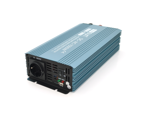 Інвертор напруги Mexxsun MXS-1500, 24V/220V, 1500W з модифікованою синусоїдою, 2 Shuko, клемні дроти, Q4 Інвертор напруги Mexxsun MXS-1500, 24V/220V, 1500W з модифікованою синусоїдою, 2 Shuko, клемні дроти, Q4