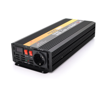 Інвертор напруги POWERMASTER-1500 (900Вт), 12/220V, approximated, 1 універсальна розетка, клем + крокодили, Box