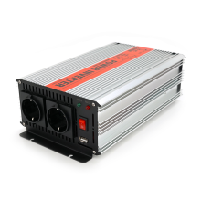 Інвертор напруги RITAR RSX-2000, 12V/220V, 2000W з апроксимувати синусоїдою, 2xShuko, 1xUSB, клемні дроти, BOX, Q6