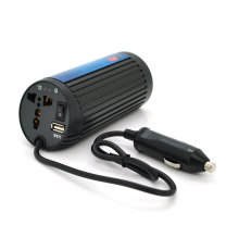 Інвертор напруги POWERMASTER, 12V/220V, 150W з модифікованою синусоїдою, 1 універсальні розетки, клеми