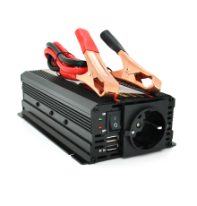 Інвертор напруги CARMAER2000W (1000Вт), 12/220V з апроксимованою синусоїдою, 1Shuko, 2*USB (DC:5V/2A), крокодили+ прикурювач, Q20