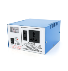 Інвертор напруги S-300 (DC:150W), 12/220 з апроксимованою синусоїдою, 2 універсальна розетка, крокодили, Q12
