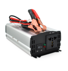 Інвертор напруги CJ-500Q (DC:250W), 12/220V з апроксимованою синусоїдою, 1 універсальна розетка, крокодили, BOX