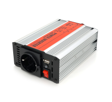 Інвертор напруги RITAR RSX-500, 12V/220V, 500W з апроксимувати синусоїдою, 1xShuko, 1xUSB, клемні дроти, BOX, Q20