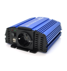 Інвертор напруги Tommatech MS-300, 12V/220V, 300W з апроксимованою синусоїдою, 1Shuko, USB, клемні дроти, АЗУ+ затискачі, Q15