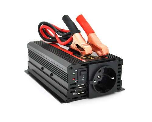 Інвертор напруги CARMAER1500W (300 Вт), 12/220V з апроксимованою синусоїдою, 1Shuko, 2*USB (DC:5V/2A), крокодили+ прикурювач, Q20 Інвертор напруги CARMAER1500W (300 Вт), 12/220V з апроксимованою синусоїдою, 1Shuko, 2*USB (DC:5V/2A), крокодили+ прикурювач, Q20