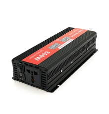 Інвертор напруги Demuda, 800W 12/220V з апроксимованою синусоїдою, 1 універсальна розетка, USB, клемні дроти