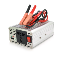 Інвертор напруги PI 500ВА(300Вт), 12/220V, approximated, 1 універсальна розетка, клем + крокодили+АЗУ