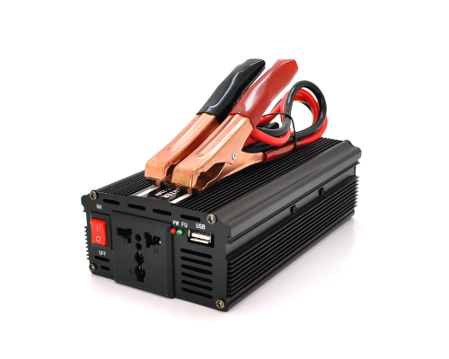 Інвертор напруги PI 2000ВА(1200Вт), 12/220V, approximated, 1 універсальна розетка, клем + крокодили